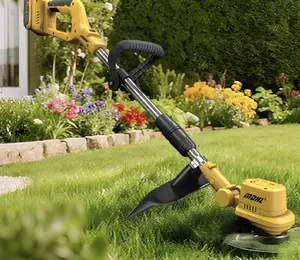 INTERGREAT Brushless Cordless String Trimmer & Lawn Mower - 21V Power Weed Eater with 19000RPM High Speed Motor, Lightweight Adjustable Length, 3-in-1 Grass Cutter Kit for Garden & Yard Maintenance#Summervibes