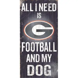 Fan Creations C0640 University Of Georgia Football And My Dog Sign