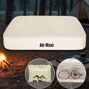 BUILT-IN PUMP QUICK INFLATE PORTABLE AIR MATTRESS, FOLDABLE INFLATABLE BED FOR 3 ADULTS, IDEAL FOR CAMPING, OUTDOOR TRIPS & HOME GUESTS