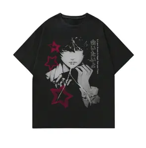 ROMWE Anime Men's Summer Casual Short Sleeve T-Shirt, Hoodie, Sweatshirt S-3XL, Streetwear & Underwear