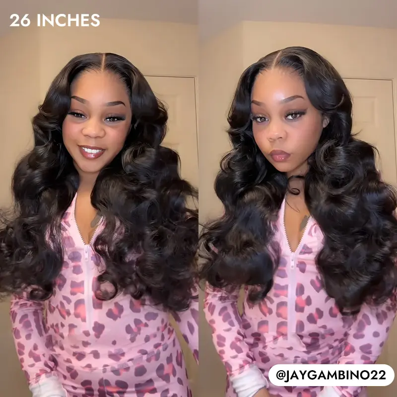 [Spring Musts] Wiggins Hair Ocean Wave Glueless Wig Pre-Cut 13x4 HD Lace Front Wig Human Hair Face Framing Curtain Bangs Wig Natural Hairline Pre-Bleached Invisible Knots #tiktokshopstockup #mothersdaygift