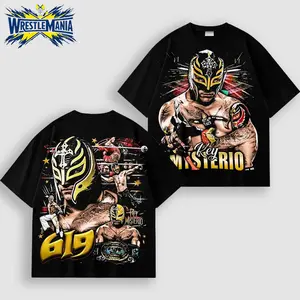 [WWE] Rey Mysterio 619 Vintage Graphic Tee, Lucha Libre WWE Style Shirt, Y2K Wrestling Aesthetic T Shirt, Retro Streetwear Graphic Tee, Masked Wrestler Fan Gift, 90s 2000s Vibe Tee, Street Style Unisex Oversized Tee