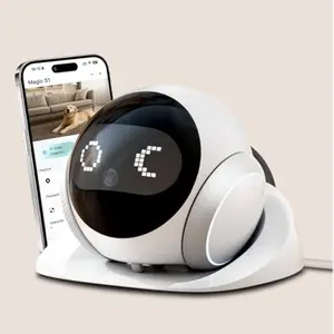 AEZ Robot Camera 1080P HD Lens Pet Camera Indoor Movable with Auto-Recharge, 2-Way Audio,Blinky Bot with Night Vision,Distance Bot Smart App Control for Cats/Dogs/Baby/Elderly (SD/Cloud Storage)