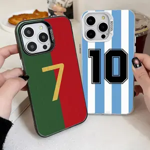 LM10 CR7 YM19 Customized Silicone Football Number 7/10/19 Phone Case - Durable Protection Cover for iPhone 17 Air/X/11/12/13/14/15/16 Plus Pro Max, Samsung S Series Mobile Accessories