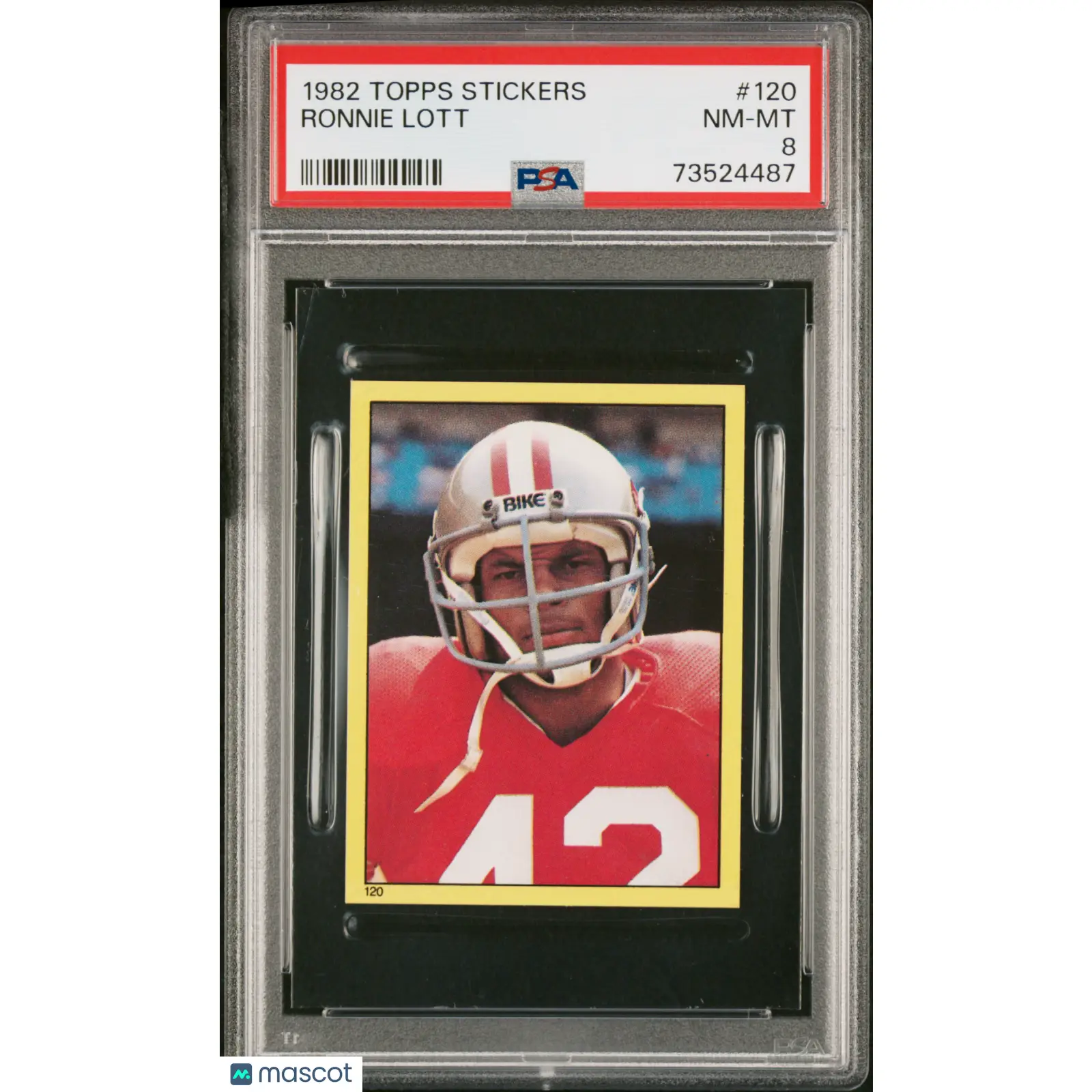Ronnie Lott PSA 1982 Topps Stickers Football #120 8 73524487