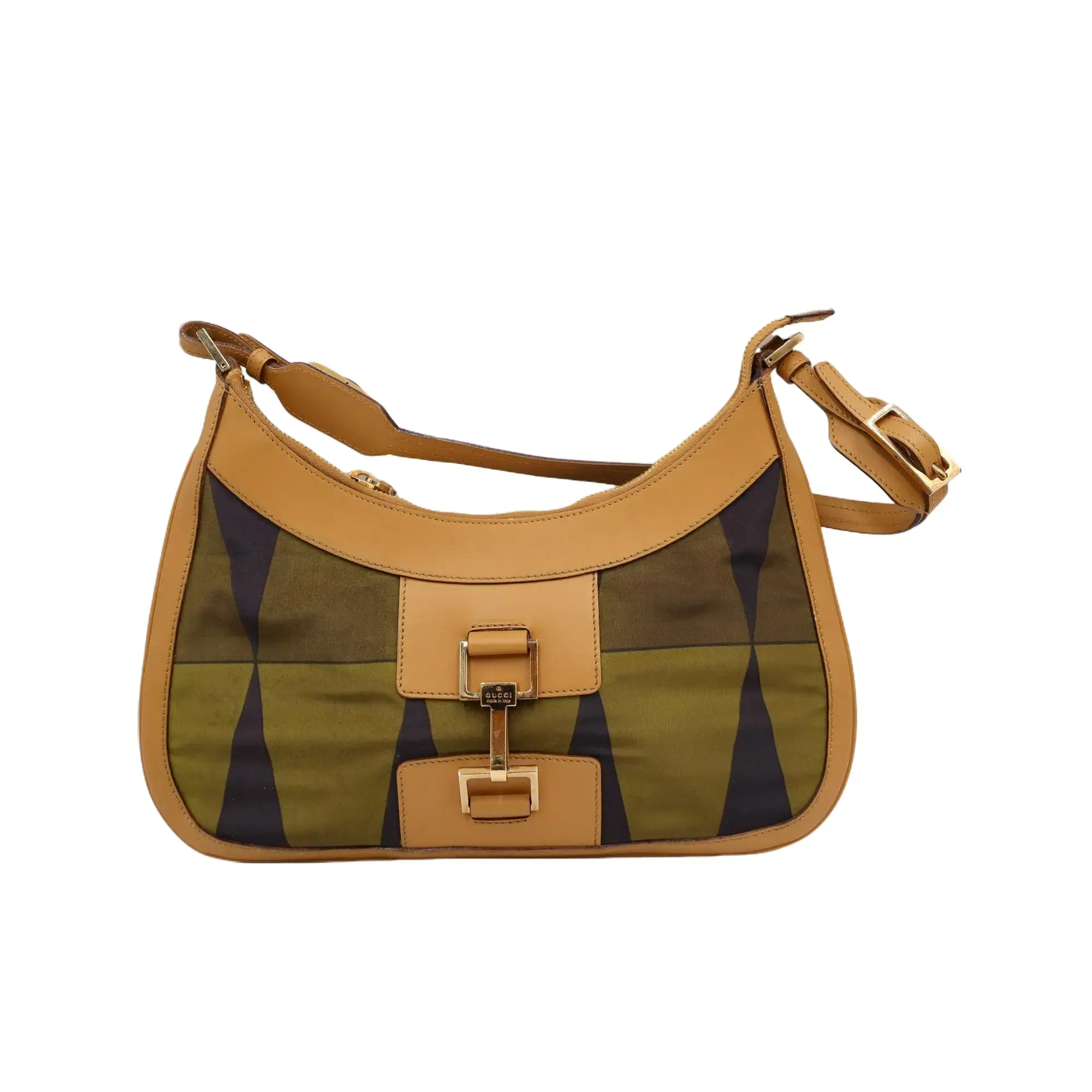 Pre-owned GUCCI polyester Shoulder Bags Geometric Print Canvas Jackie Shoulder Bag (4900000217704)