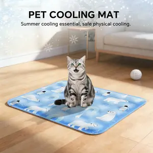 Cooling Dog Mat, Self-Cooling Pet Ice Pad for Dogs & Cats, Non-Toxic Gel Mat for Large Breeds, Waterproof Bed for Summer Indoor/Outdoor Use washable