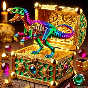 Crafted 3D Visions Personalized 3D Figurine Treasure Box Statue Sculpture Decor Print Ornaments Collectible Unique 3D Printed Figurine Treasure Box