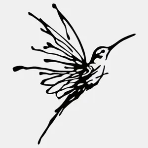 1 piece of metal hummingbird wall decoration - exquisite black ink design, detachable indoor and outdoor decoration, suitable for gardens, living rooms, bedrooms, botanical zoos - durable artistic home decoration, naturally inspired hummingbird decoration