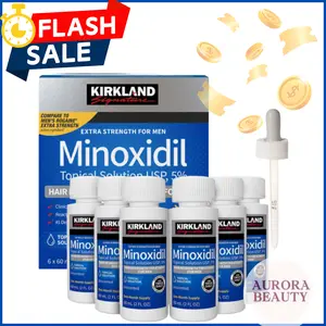 Kirkland Minoxidil for Hair Loss Treatment for Men 5% with dropper - 1, 3 and 6 months supply Hair Care Dropper Unscented Beard Care Thicker Stronger Hair Thicker Fuller Hair