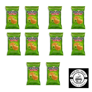 Tostitos 11 Pack Salsa Verde Crispy Corn Chips with Tangy Chilli & Spicy Flavors Ideal for Guacamole Snack Mixes Perfect for Flavorful Snacks - Crunchy