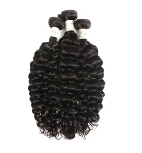 LuxeLocks French Curl Bundles: Premium Virgin Hair, 150% Density for Stunning Volume, Timeless Black Hue
