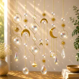 6Pieces Colorful Crystals  Crystal Balls for Window Home Garden Christmas Day Party Wedding Decoration