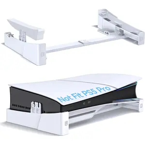 PS5 Stand Horizontal for PS5 Slim/PS5 Disc & Digital Console, Scalable Design for PS5 Slim Horizontal Stand with Fixed Screw, Stable PS5 Base Holder for PlayStation 5 Console