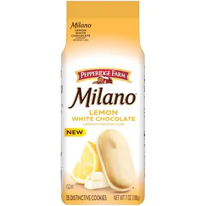 Milano White Chocolate Lemon Flavored Cookies, 7 Oz Bag Milano White Chocolate Lemon Flavored Cookies, 7 Oz Bag