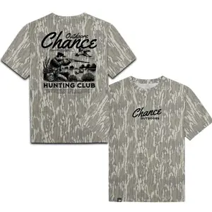 Mossy Oak Chance Outdoors Hunting Club Camo Tee – Bottomland Vintage Camouflage Graphic Tshirt