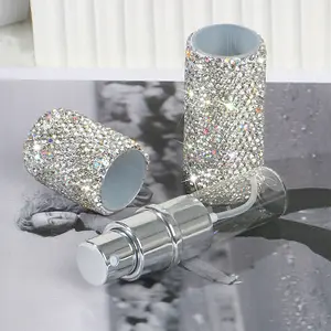 Portable Shiny Diamond Disco Glass Refillable Perfume Bottle, Spray Pump Empty Cosmetic Container, Travel Size Makeup Sprayer, Cosmetics Makeup Tools