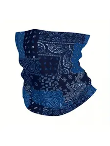 Paisley Fabric Patchwork Thin Bandana Neck Gaiter Wrap Scarf Headband Neck Cover Paisley Print Scarf
