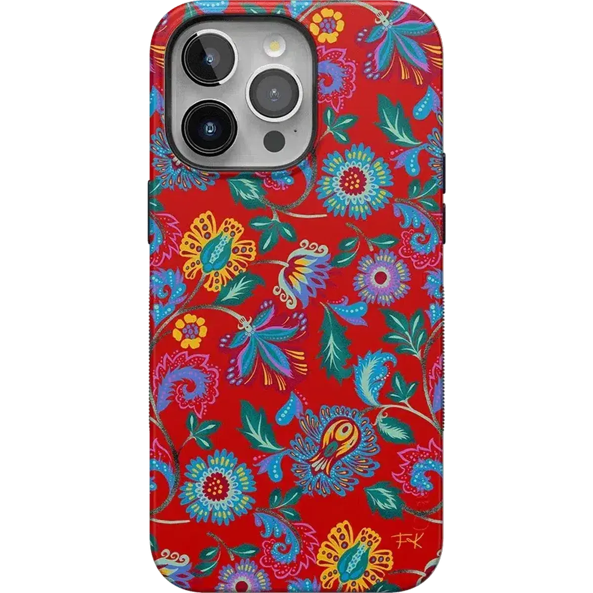 Casely iPhone 15 Pro Max Case | Painted Flowers | Frida Kahlo Floral | Bold Protective Design | Compatible with MagSafe