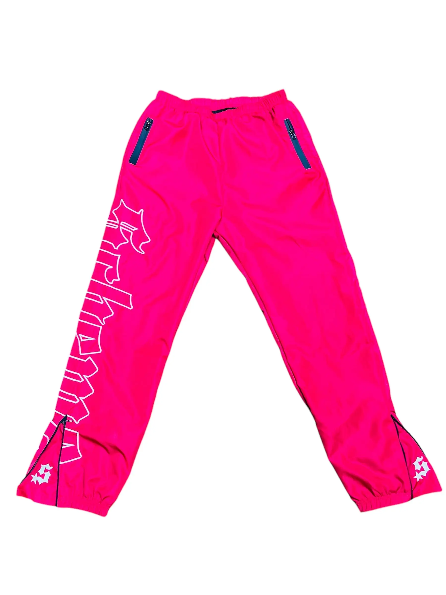 Tilted Nylon Trackpants - Red Tilted Nylon Trackpants - Red