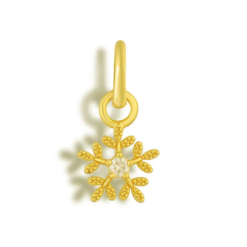 Gold, Snowflake Charm