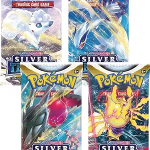 Sword and Shield Silver Tempest Booster - Collectible Card Game for Ages 8+ with Unique Designs and Trading Card Game Elements