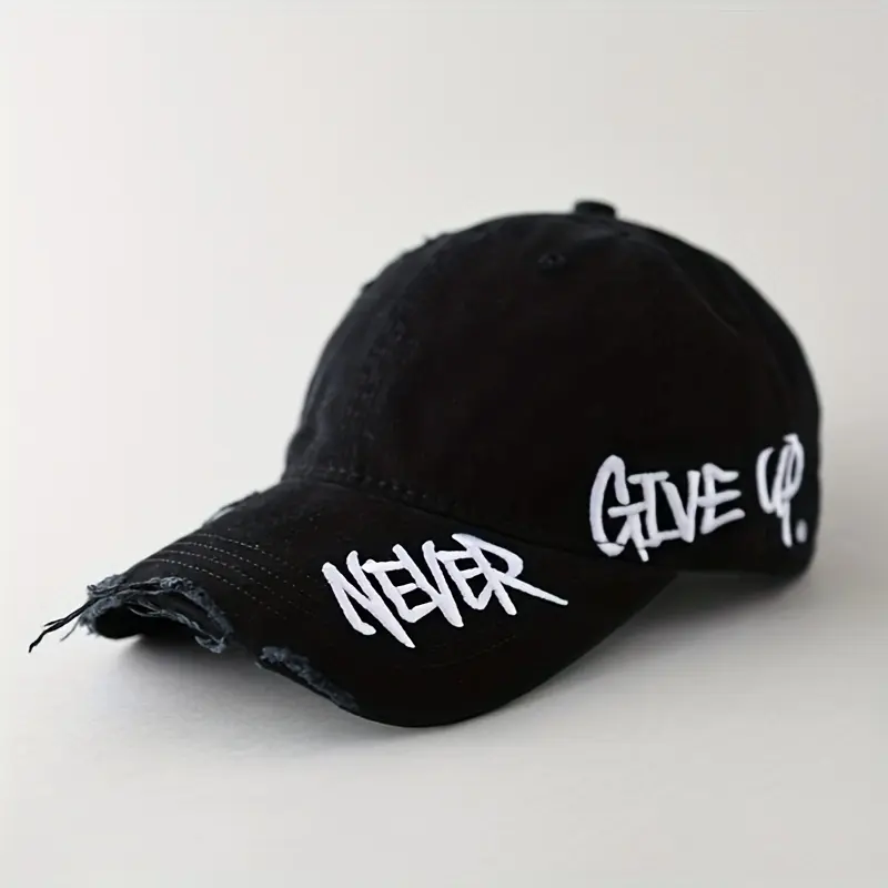 Everyday Cool Starts With This Cap! Distressed Embroidered Street Hat