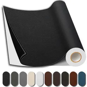 Leather Repair Patch, 17X79 Inch Repair Patch Self Adhesive Waterproof, DIY Large Leather Patches for Couches, Furniture, Kitchen Cabinets, Wall (Black, 17X79 Inch)