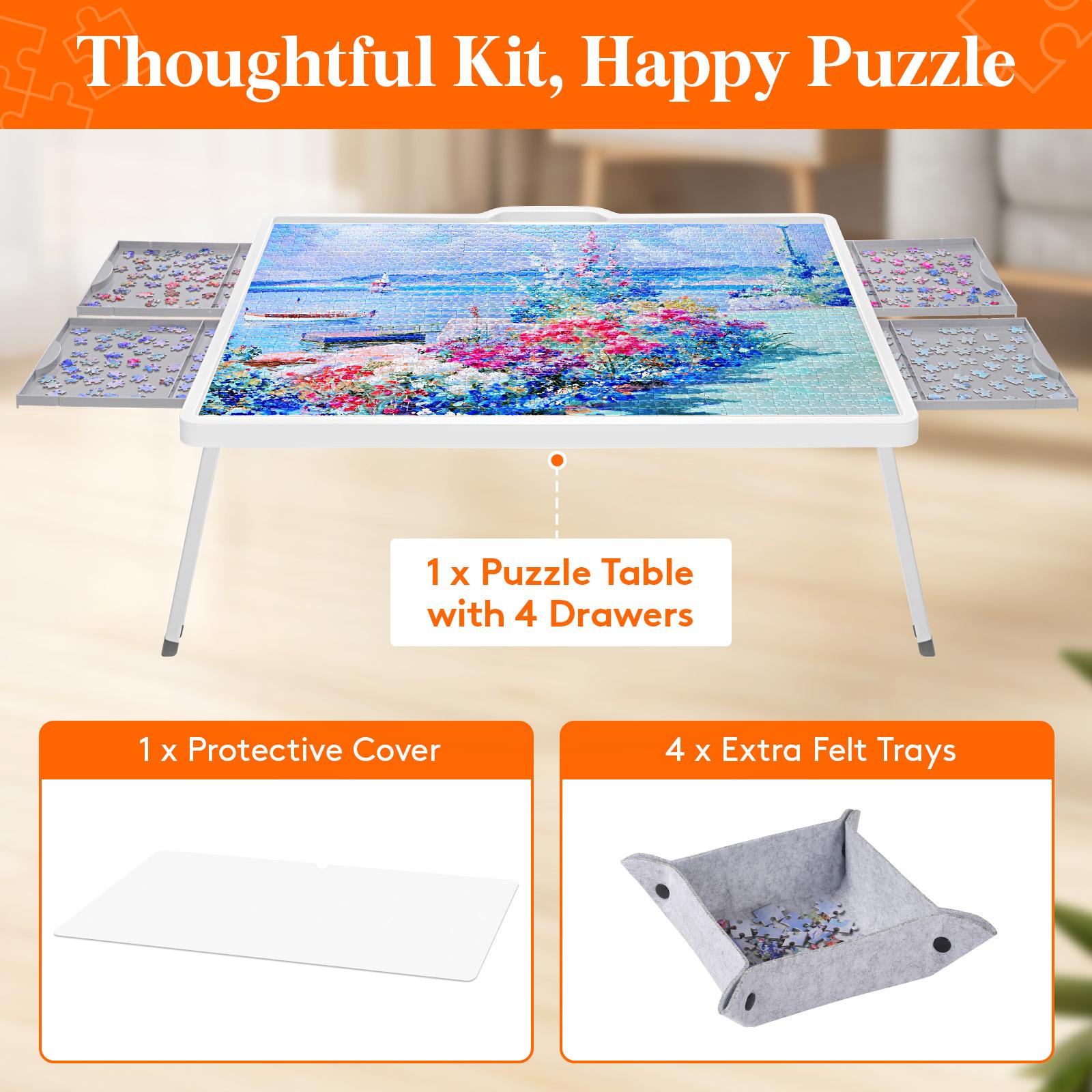 Lifewit 1500-Piece Jigsaw Puzzle Board with Drawers – Multiple Options: Rotating, Tilting, Adjustable Height, Ideal Gift for Puzzle Lovers Lifewit 1500-Piece Jigsaw Puzzle Board with Drawers – Multiple Options: Rotating, Tilting, Adjustable Height, Ideal Gift for Puzzle Lovers