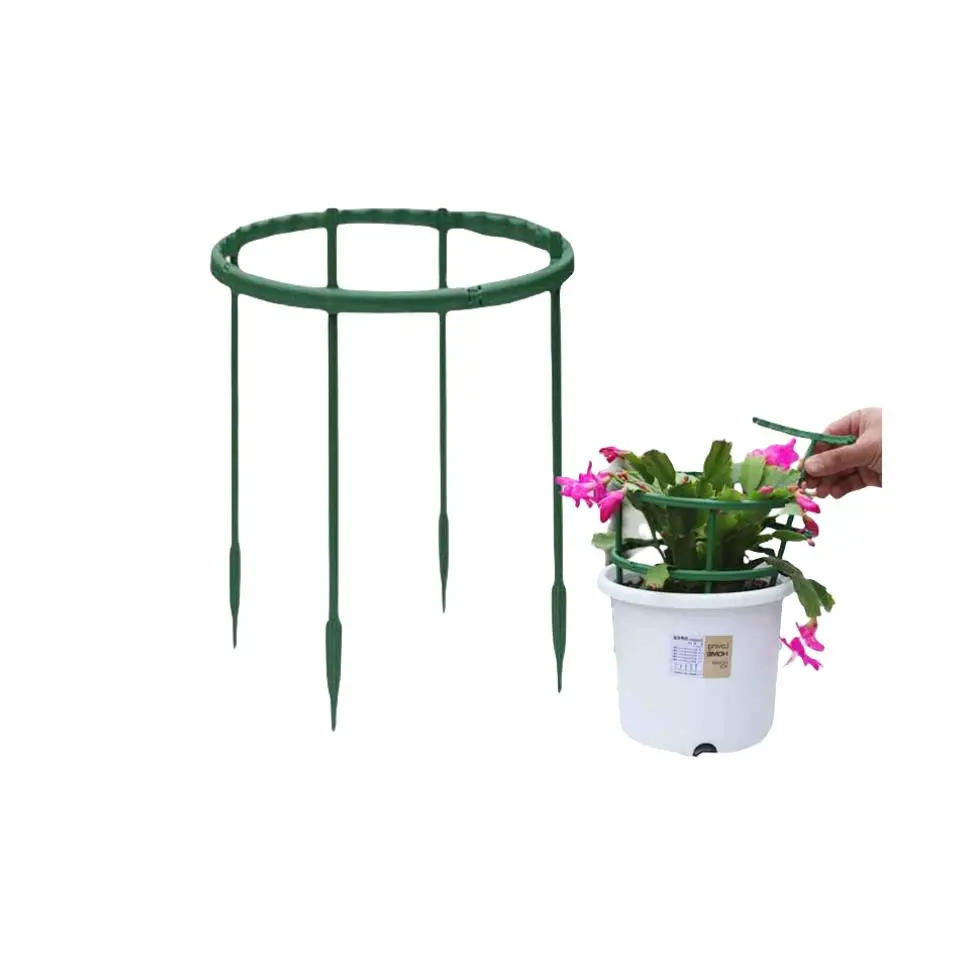 Plant Support Pile Frame, Plastic Plant Support Pile Frame, Greenhouse Arrangement Semicircle Fixed Rod for Garden Supplies