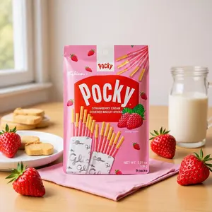 Pocky Classic strawberry  Cookie sticks FAMILY 9 PACK