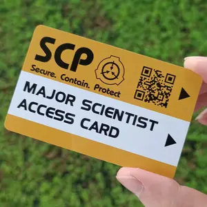 Scp Foundation Id Card, 1 Piece Scp Key Card, Scp Security Card, Scp Access Card, Special Containment Procedures Foundation Logo Cosplay Access Grade Card