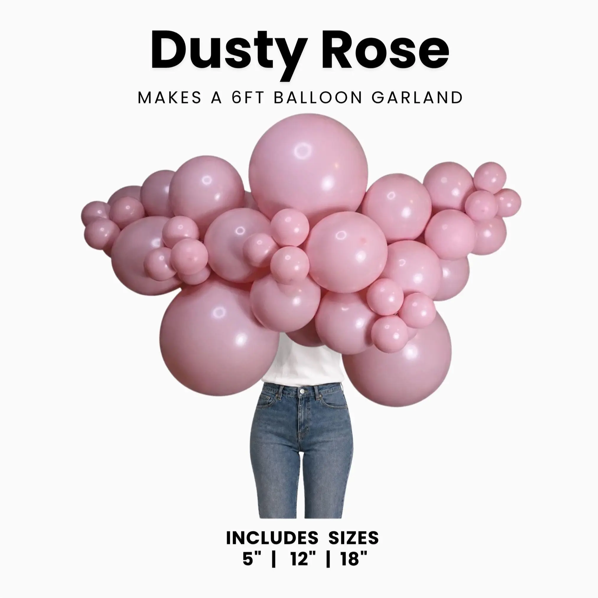 Dusty Rose Balloon Pack with Optional Add-Ons