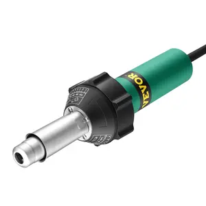 VEVOR Hot Air Plastic Welder, 1600W Hot Air Torch Pistol, 122-1112 ℉   PVC TPO Vinyl Heat Gun Welding Torch, Plastic Welding Roofing Kit with 2 Nozzles, Silicone & Copper Seam Roller for PP/PE/PVC Sheet