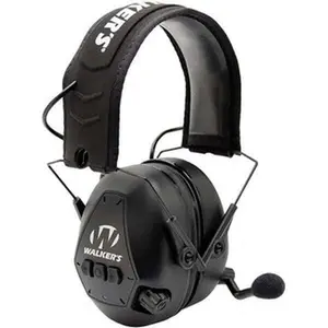 Walkers Over-Head Bluetooth Radio Earmuffs - 26 dB Noise Reduction, Black Cups, ANSI S3.19-1974 GWP-SF-PBTM Certified Work Safety Hearing Protection Headphones Bluetooth