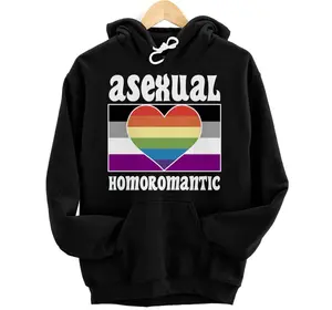 Personalized Asexual Homoromantic Pride Flag Cute Funny Ace Aesthetic Pullover Hoodie