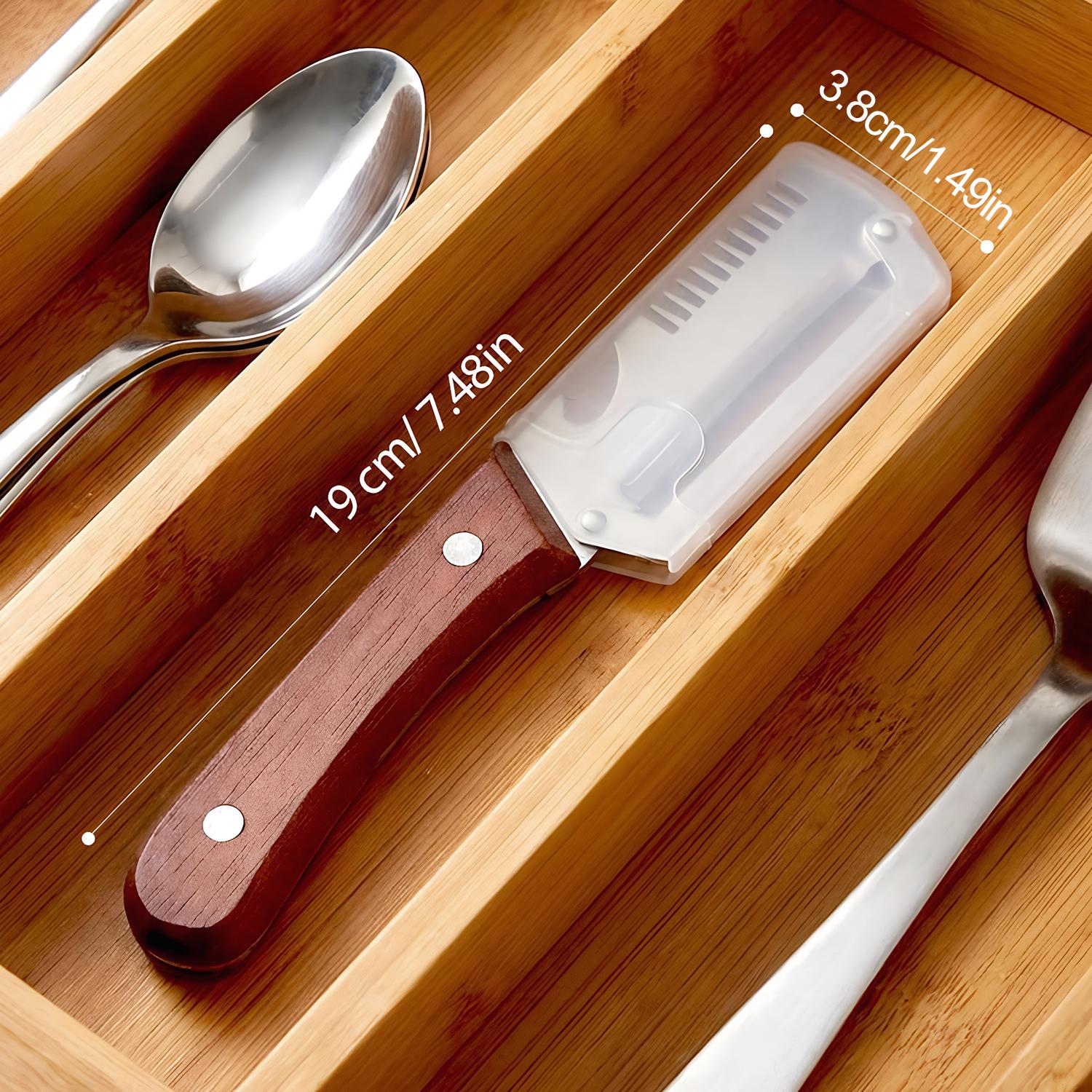Multi-Functional Vegetable Peeler Home Durable Wooden Handle Peeler Onion Peeler Tool with Bottle Opener for Kitchen Outdoor Restaurant