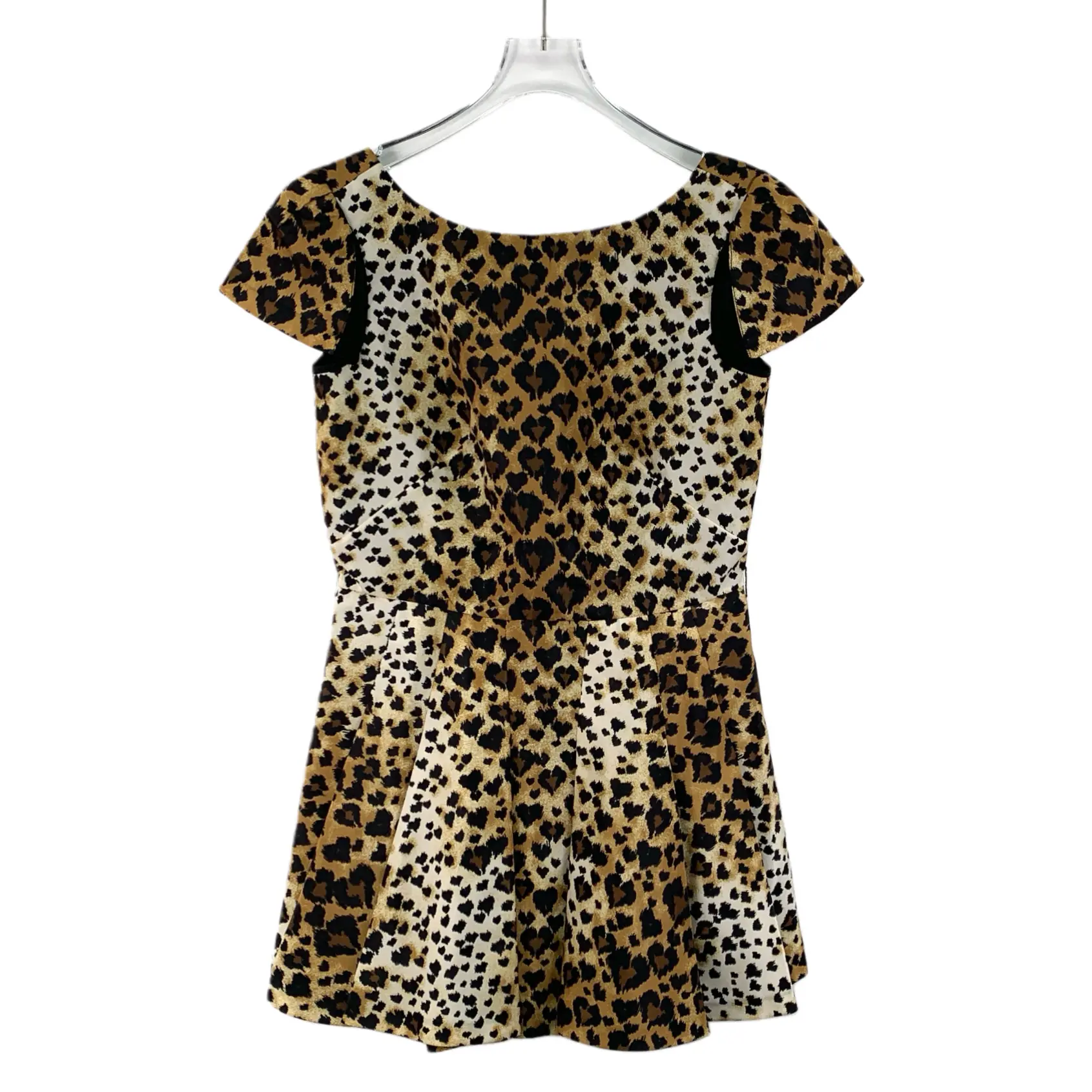 RDLT— Valentino Brown Leopard Print Short Sleeve Dress Size 42