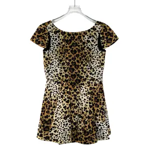 RDLT— Valentino Brown Leopard Print Short Sleeve Dress Size 42