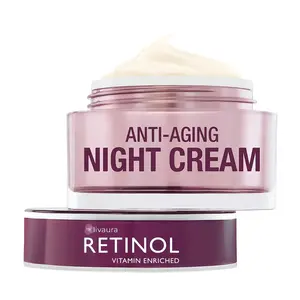 RETINOL LIVAURA Retinol Night Cream Anti-Aging Formula for Younger Skin Overnight Moisturizer with Vitamin A C & E for Radiant Complexion