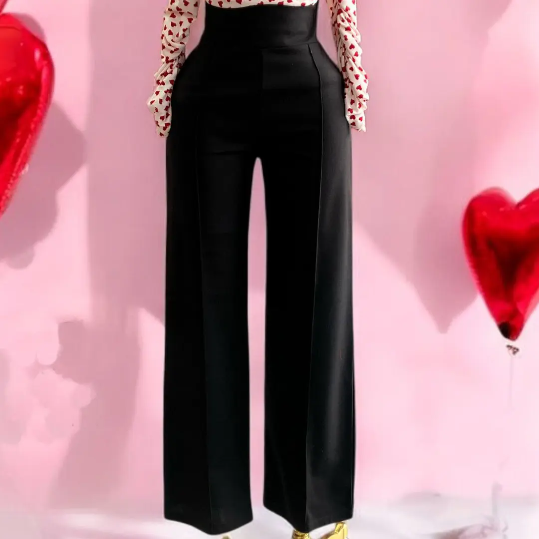 HIGH WAIST PANTS - STRAIGHT LEG
