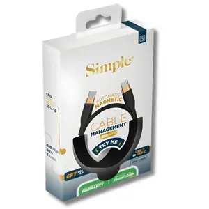 Made Simple Electronics - Magnetic USB-C to USB-C Cable 6ft | Tough-Knit Braided | 25,000+ Bend Tested | Tangle-Free | Lifetime Warranty | NdFeB Magnetic Core | Travel Car Office Home