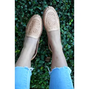 Rosalinda Flats Tan Women's Comfortable Flatform Shoes with Leather Finish and Elegant Design