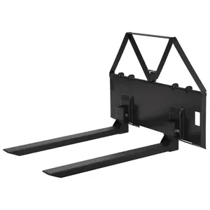 46" Heavy Duty Tractor Pallet Forks – 3200 lbs Capacity – Quick Attach Skid Steer Loader Forks with Clamp-On Bucket & Trailer Hitch Ball – Global Steel Fork Attachment for Farm & Warehouse – Black 46" Heavy Duty Tractor Pallet Forks