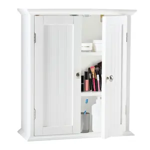Bathroom/Kitchen Wall Cabinet With 2 Doors, 3 layer Medicine Wall Cabinet For Living Room, Space Saver Storage Cabinet