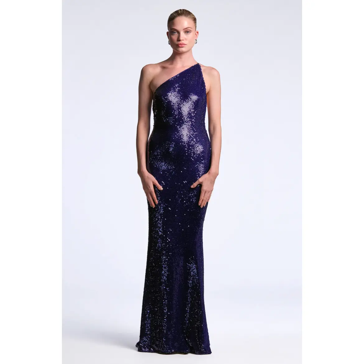 BCBGMAXAZRIA ESTELLE GOWN IN ULTRA VIOLET