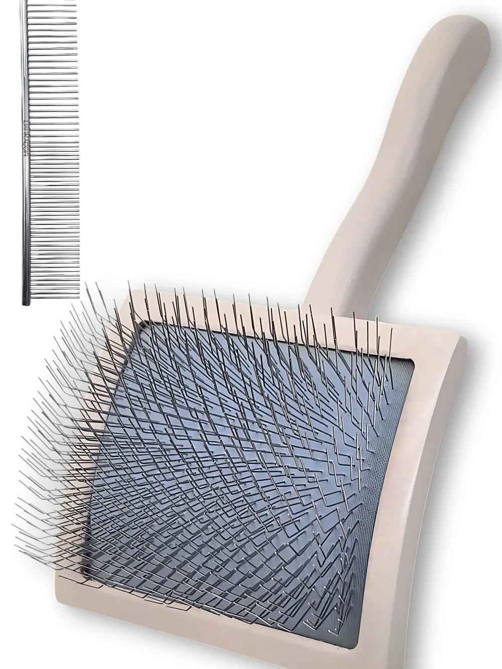 Goldendoodle, Poodle & Labradoodle Specialized Grooming Tool for Great Pyrenees & Doodles - Dog Slicker Brush & Comb Kit for Dense and Long Coats - dog grooming kit - deshedding brush, slicker brush