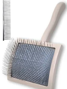 Goldendoodle, Poodle & Labradoodle Specialized Grooming Tool for Great Pyrenees & Doodles - Dog Slicker Brush & Comb Kit for Dense and Long Coats - dog grooming kit - deshedding brush, slicker brush