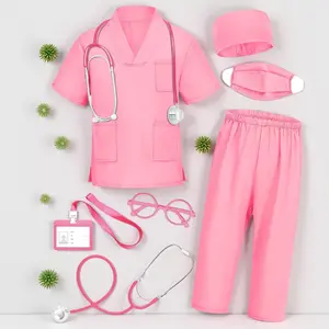 L-L010  Complete 7-Piece Doctor Costume Set for Kids 3-11 Years, Realistic Scrubs & Medical Accessories for Boys & Girls - Spark Imagination with This Educational Role Play Kit