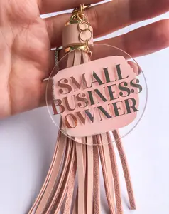 Small Business Owner Hand Painted Acrilyc Keychain